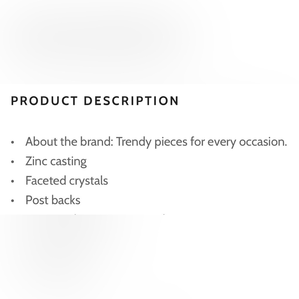 Northstar CZ Crystal Drop Earrings. NWOT - Picture 3 of 5